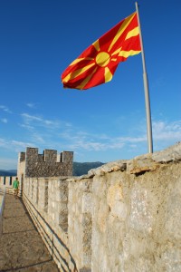 Macedonian_flag_in_Samoil_Fortress